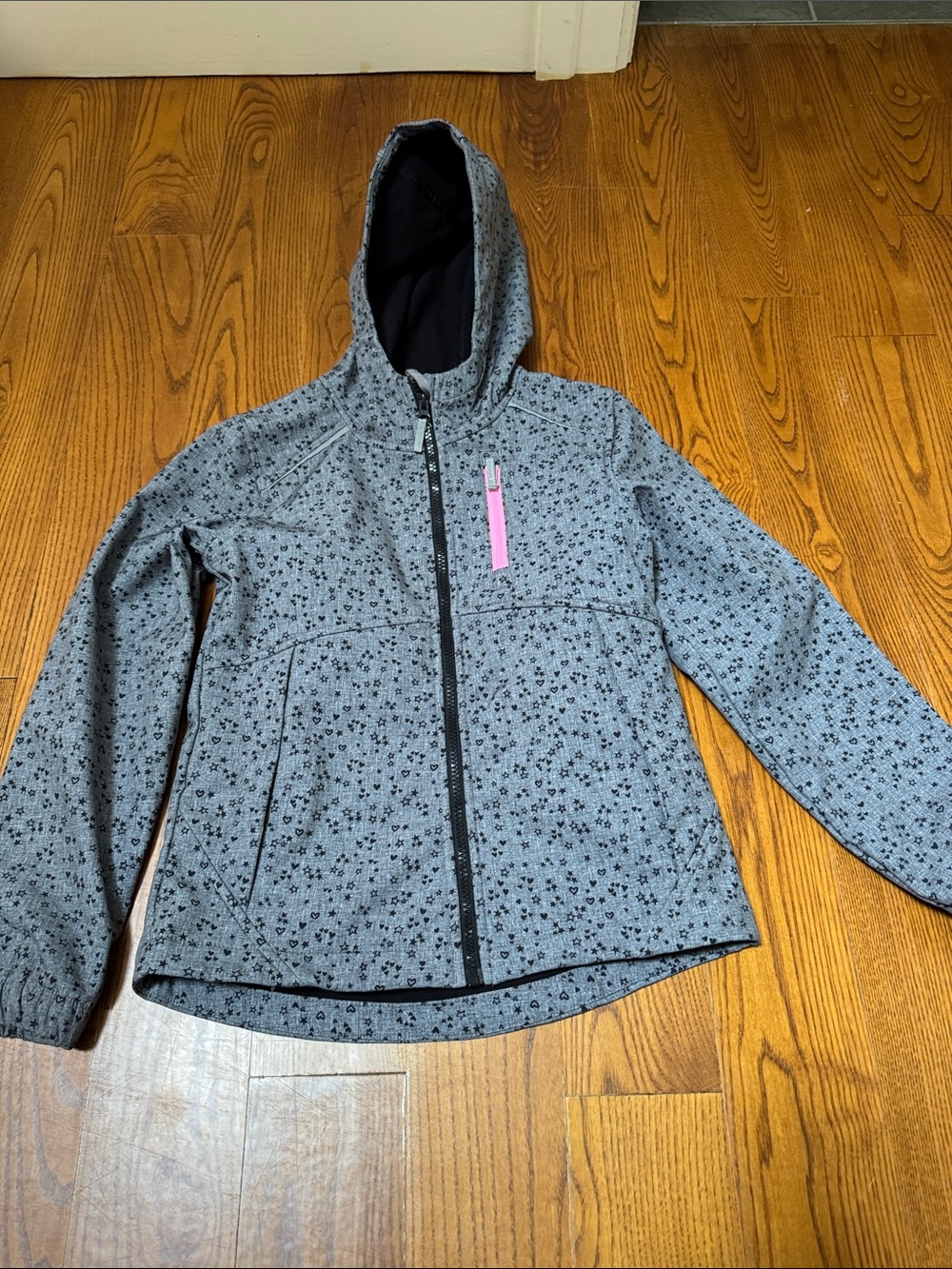 Girls Softshell Hooded Jacket Fleece Lined
